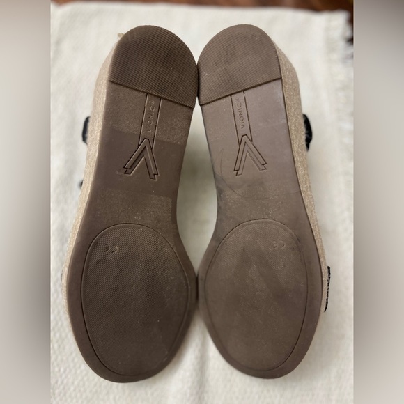 Vionic Calera Espadrille Wedge Sandal Size 10 Black Comfort Strappy Leather - Picture 6 of 10